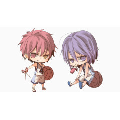 卡通运动风格情侣头像PNG素材