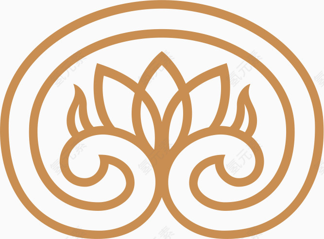 角花底纹花型对称平面图形