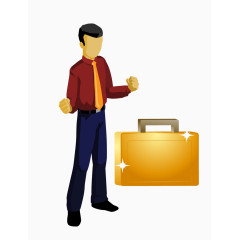 矢量卡通图案有钱人