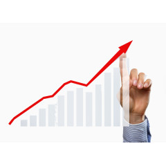 手指指着红色箭头数据