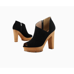 欧美头层牛皮高跟鞋