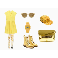 黄色系服装搭配