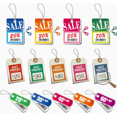 促销标签矢量图