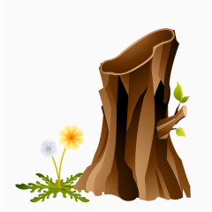 卡通树墩
