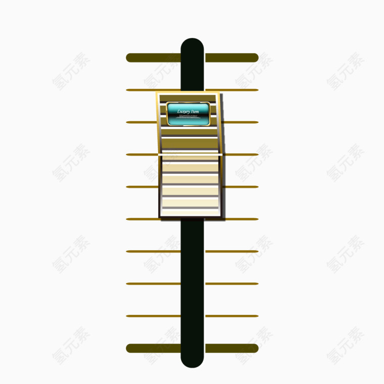 金色电器开关滑块