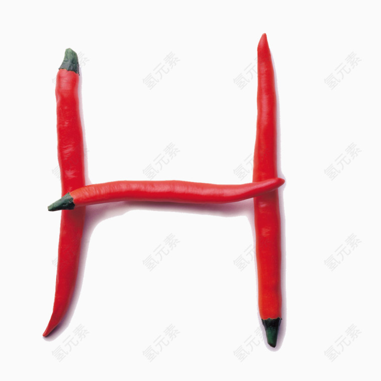 艺术辣椒字母H
