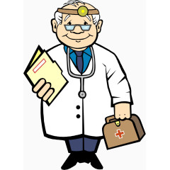 卡通老医生