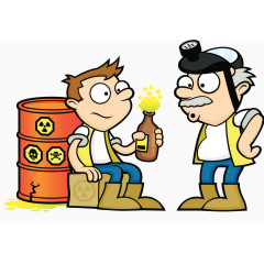 核电站工人插画