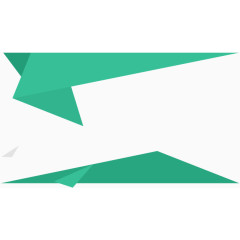 简单小清晰绿色折纸