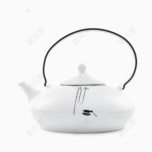 白陶瓷大茶壶定窑白提梁壶