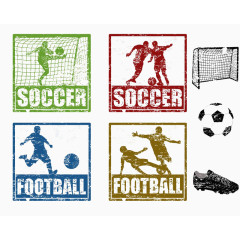 代表性的足球元素图标