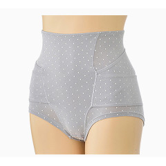 犬印本铺产后灰色波点高腰内裤