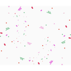 紫色清新礼花漂浮素材