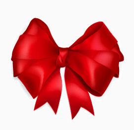 红色蝴蝶结矢量元素