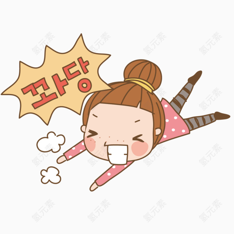 撒娇卡通儿童矢量