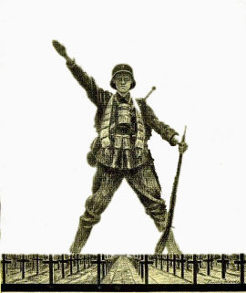 纳粹士兵与墓地