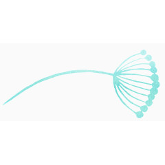 淡蓝色精美花枝枝桠图片素材