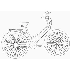 自行车轮廓