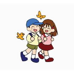 卡通小学生