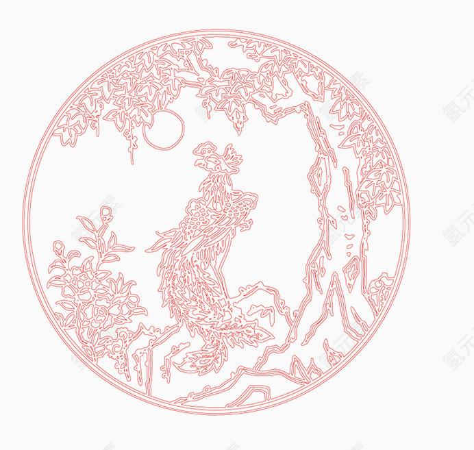 圆形凤凰
