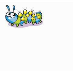 卡通萌胖爬行疙瘩毛毛虫