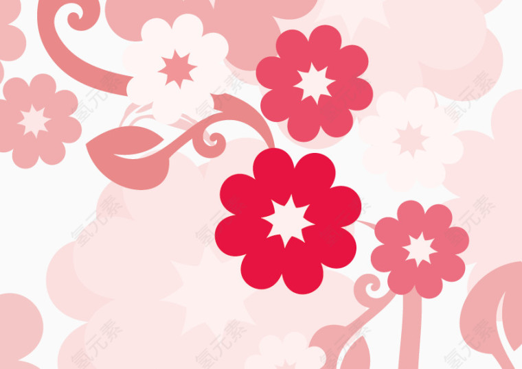 粉色花纹