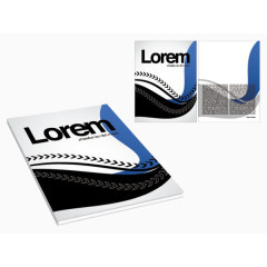 潮流蓝黑封面模版