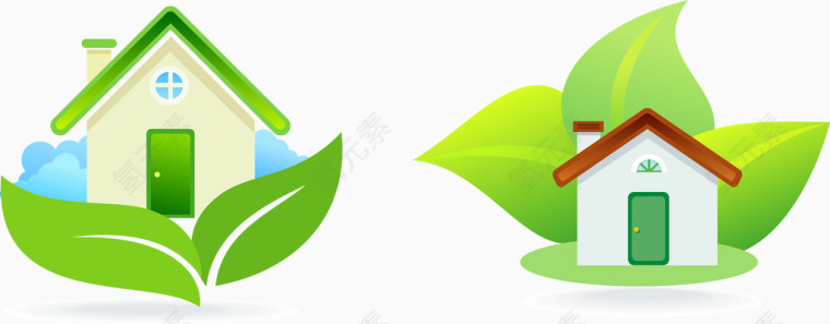 矢量环保房子