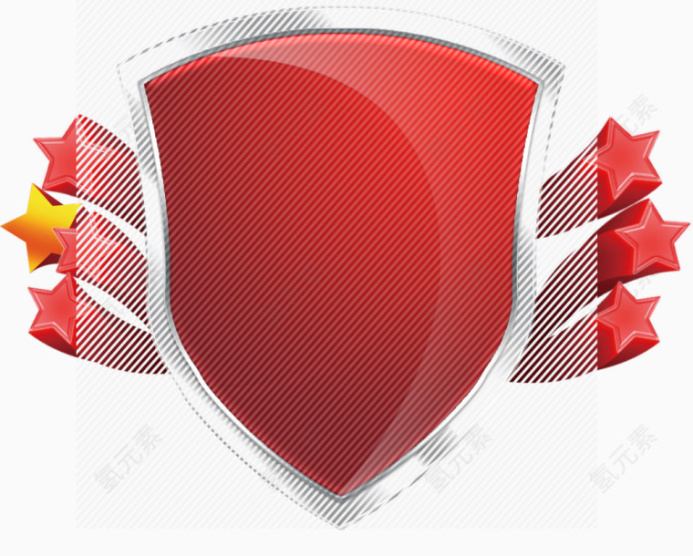 红色防御装饰