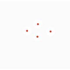 矢量白色小野菊