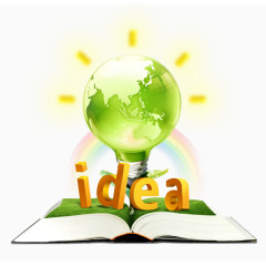 创意灯泡节约用电公益海报素材