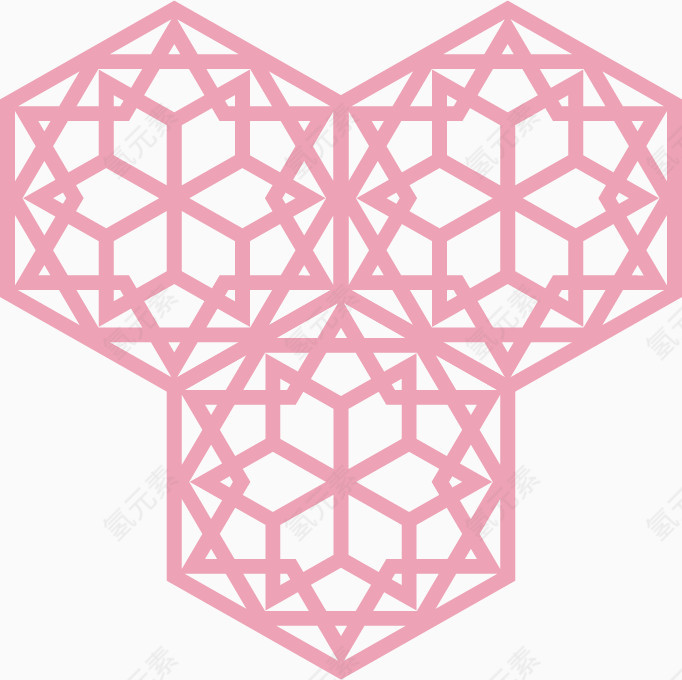 六角星分子结构背景