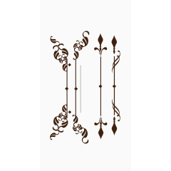 花纹花型黑色竖分割线