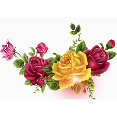 唯美精美炫光花朵树叶