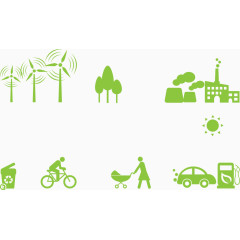 绿色出行节能环保矢量素材