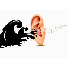 创意耳塞广告海浪