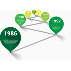 折线时间轴矢量