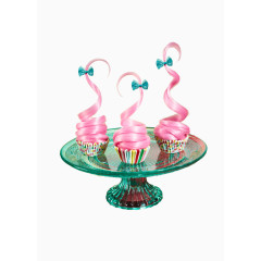 创意粉色发丝冰淇淋免扣素材图片