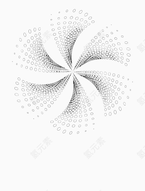 矢量圆形旋转图形