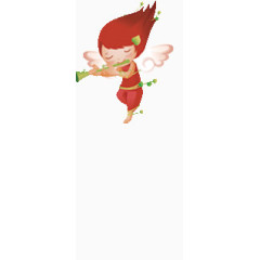 吹喇叭的小女孩