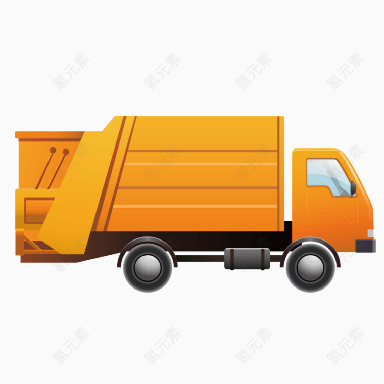 矢量专车黄色工程车