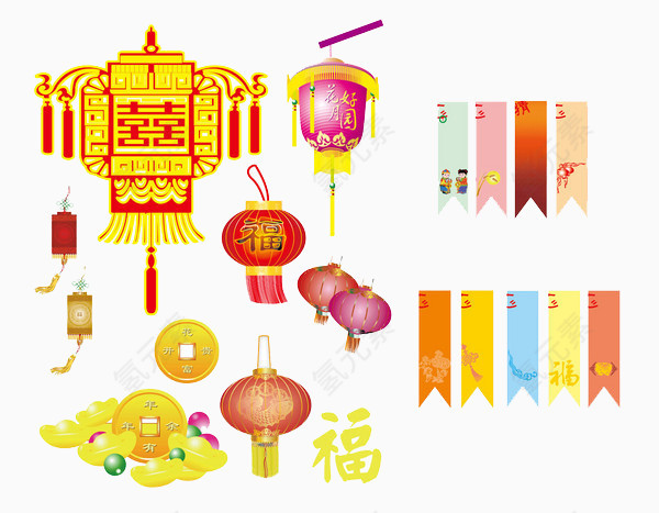 过年灯笼喜庆素材