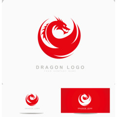 炫酷龙LOGO设计矢量素材