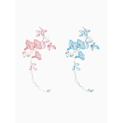 漂亮的花朵藤蔓素材