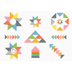 七巧板三角形拼合多边形