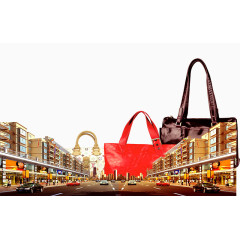 地产广告元素城市街景