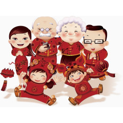 卡通全家福