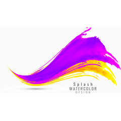 波浪涂鸦紫色笔刷