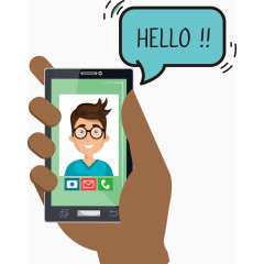 视频通话矢量手机