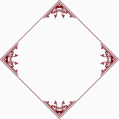 中国风  花型 紫色 边框